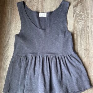 Navy Babydoll Sleeveless Peplum Top Size XS